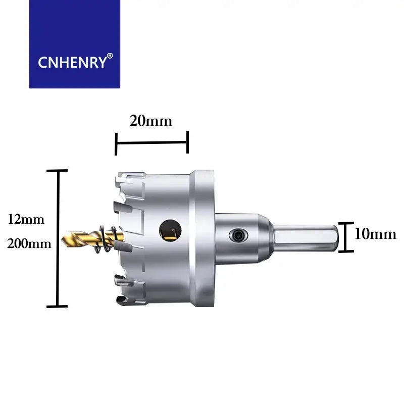 TCT Hole Saw Carbide Tipped Cutter With Titanium Plated Pilot Drill Bit For Metal Stainless Steel Iron And Wood