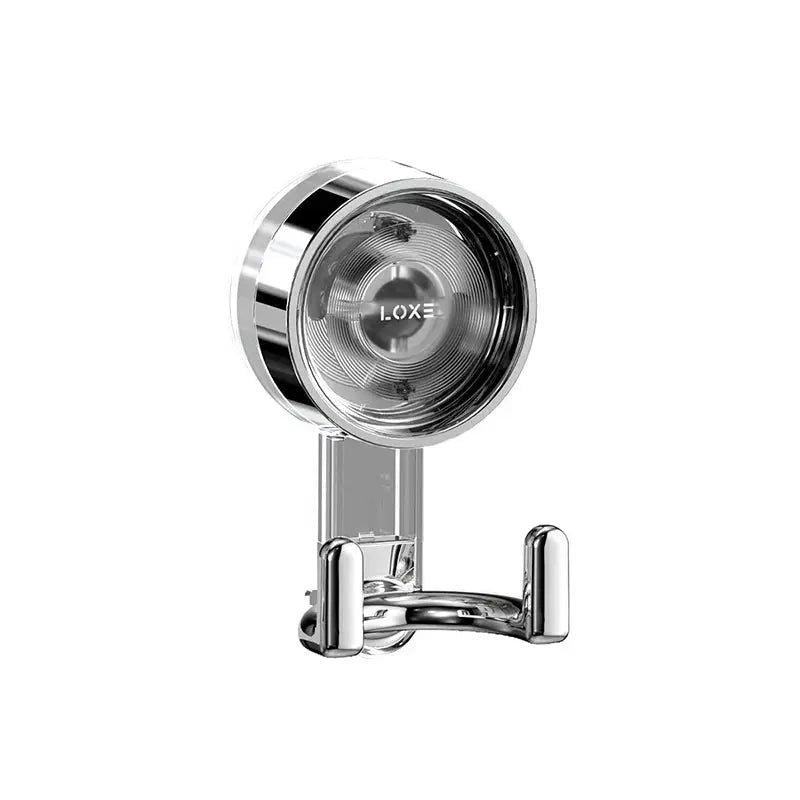 Bathroom suction cup wall hook in chrome finish with double hooks by Simples Market