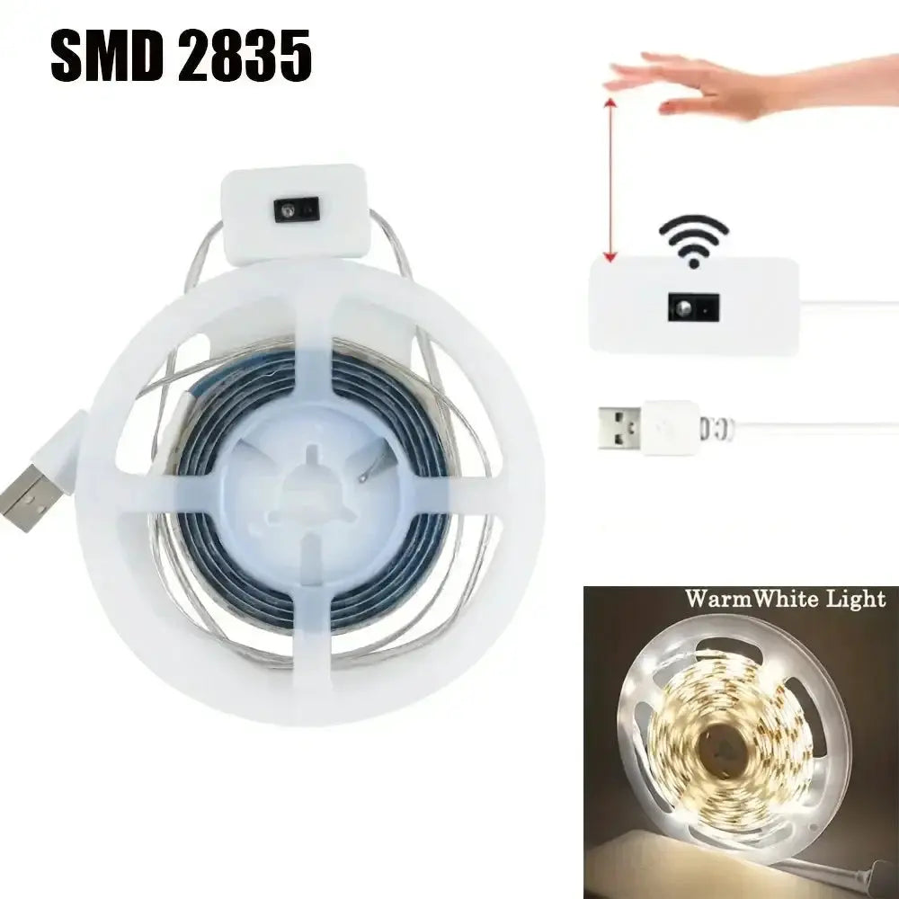5V LED Under Cabinet Light With USB Smart Dimmer And Gesture Sensor For Cabinet, Closet, Kitchen, Wardrobe And Bedroom