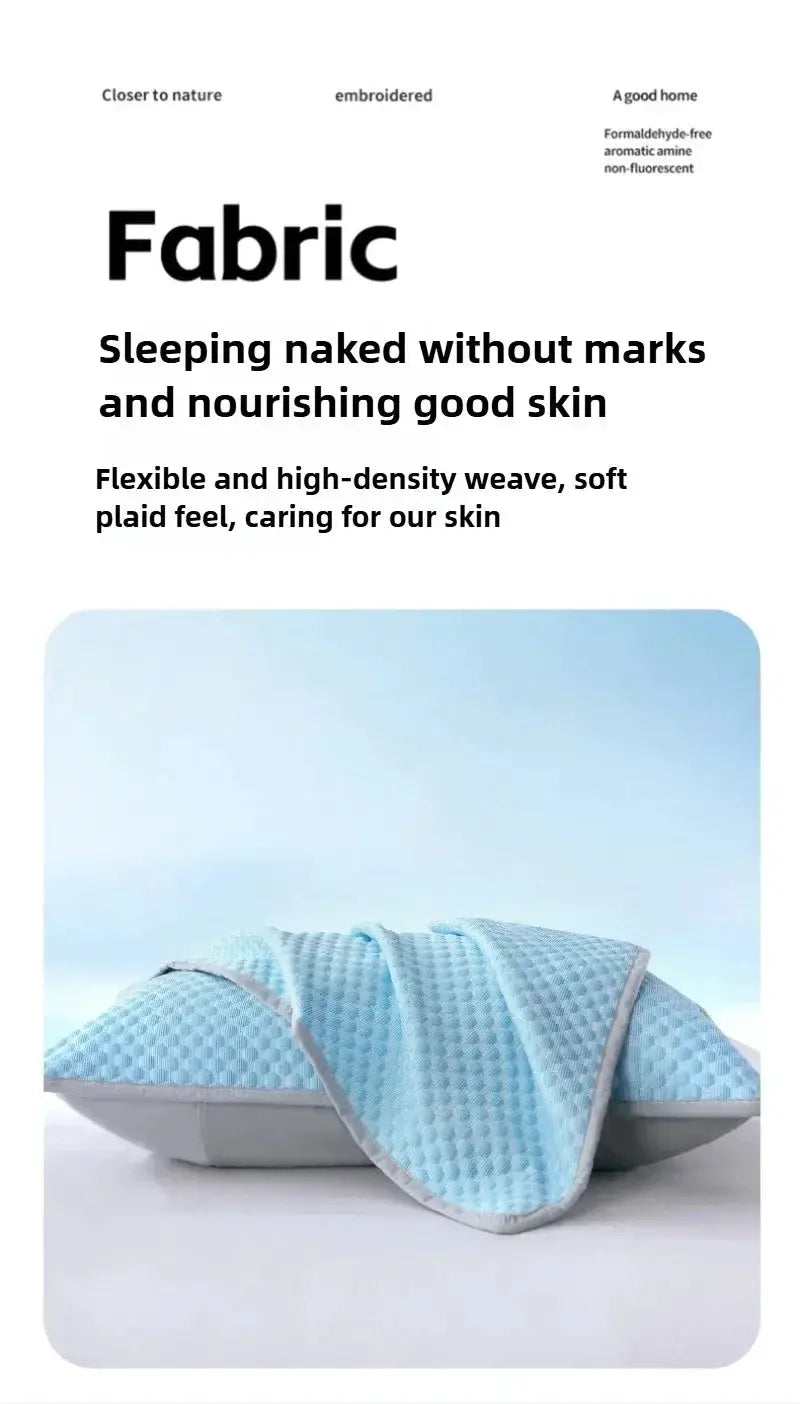 Cooling pillowcase by Simples Market, blue textured fabric, 48x70cm