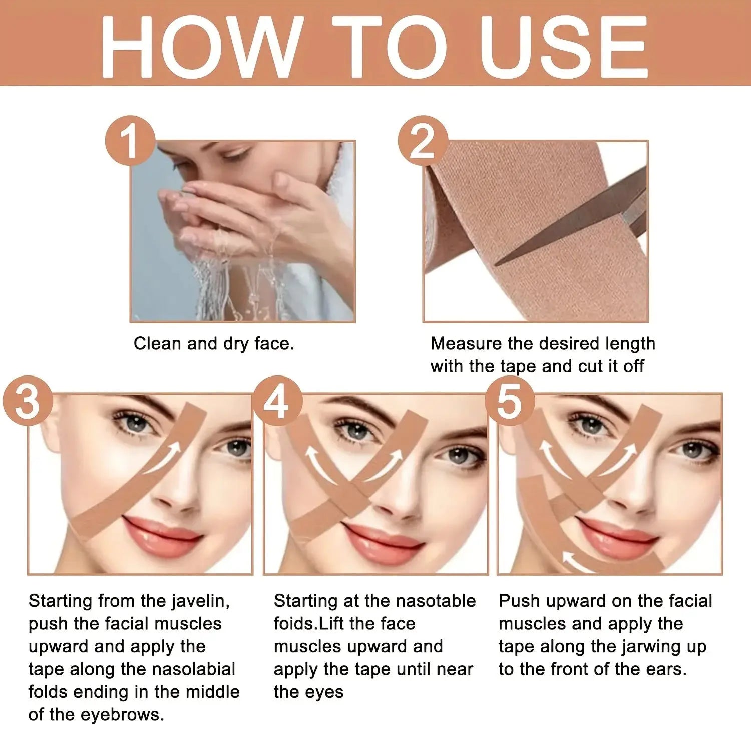 Face And Neck Wrinkle Removal Tape Multipurpose High Elasticity Face Sticker For Forehead Neck Lips And Chin Care Tool