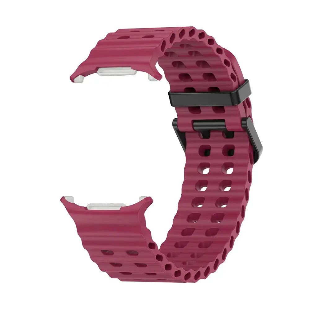 NEW Marine Silicone Strap For Samsung watch ultra 47mm Bracelet No Gaps Sport two-tone Band for Galaxy 8 ultra watchband 2030