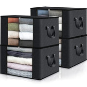 StorEase Large Capacity Clothes Storage Bag Foldable Organizer for Bedroom Closet Breathable Odorless Nonwoven Fabric