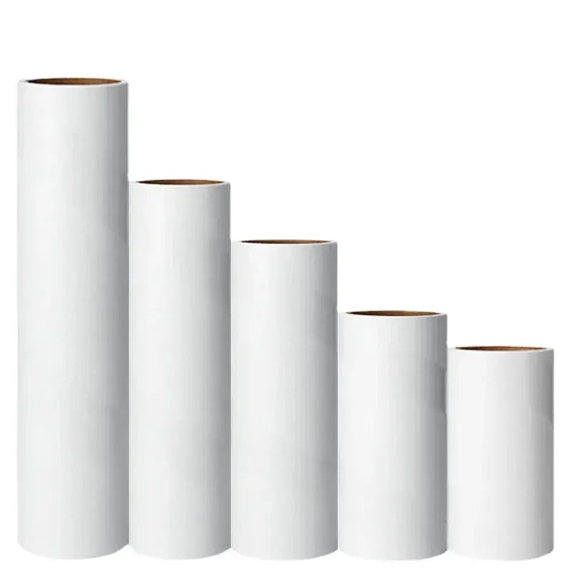 Five white lint roller refill rolls for tearable brush heads, Simples Market