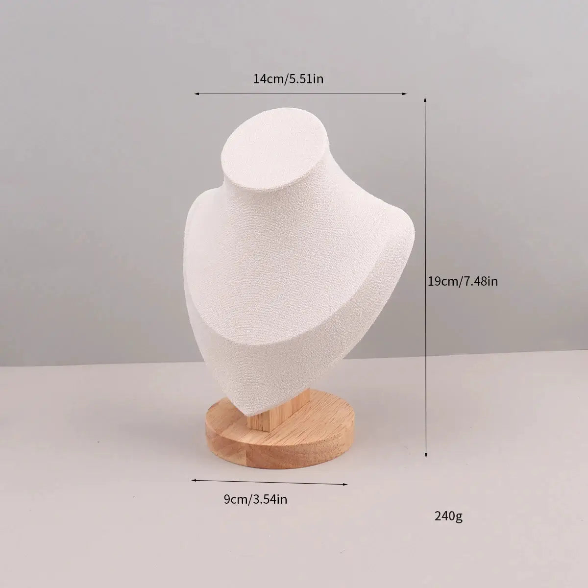 Velvet Necklace Display Stand Portrait Mannequin Bust Pendant Organizer Jewelry Window Display