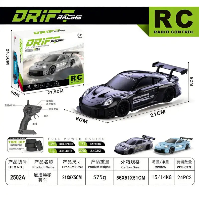 Limited Edition RC Drift GT3 RS 1 To 24 Scale High Speed Remote Control Car Gift For Kids 14 Up