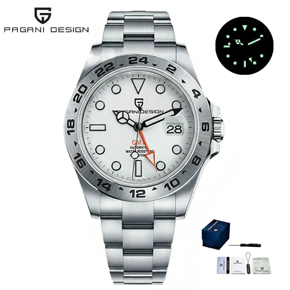 Pagani Design PD1682 GMT Diver Watch 42mm Sapphire Crystal Automatic Mechanical 100m Water Resistant