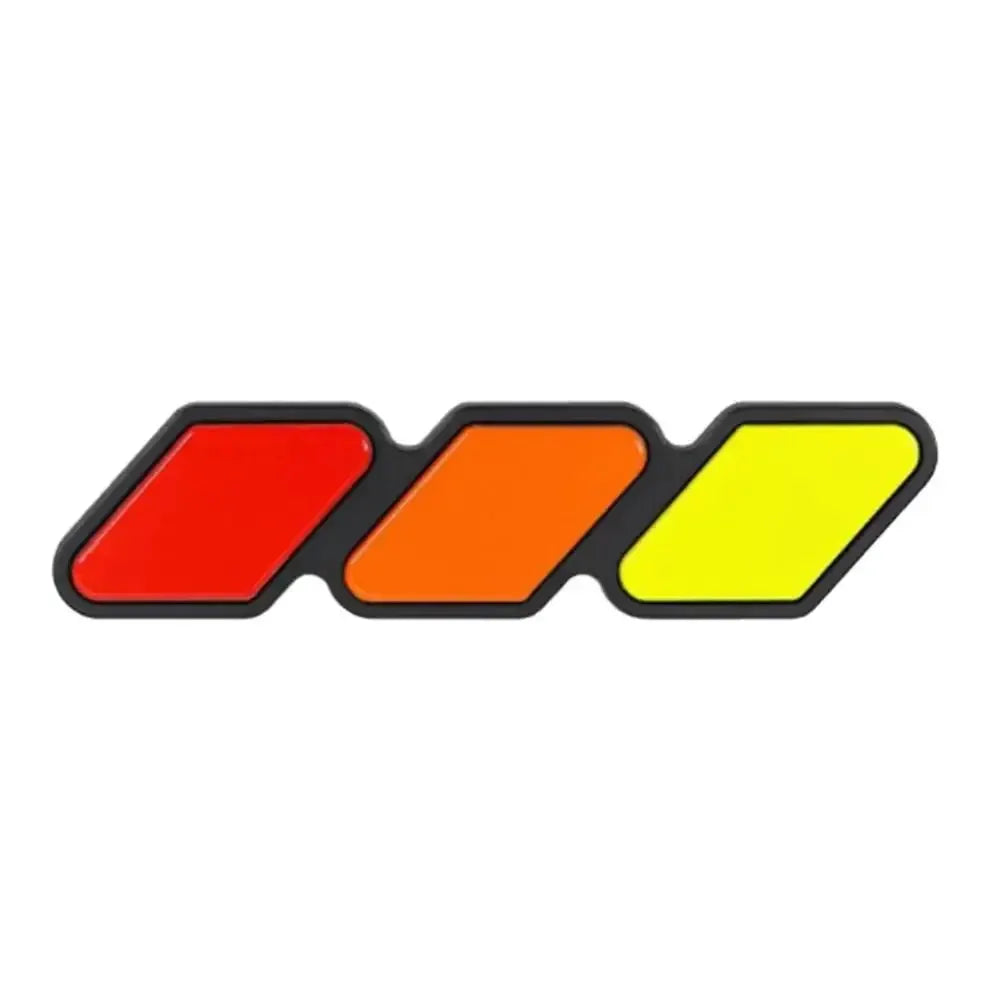 Grille badge emblem in tri-color red orange yellow for Toyota vehicles