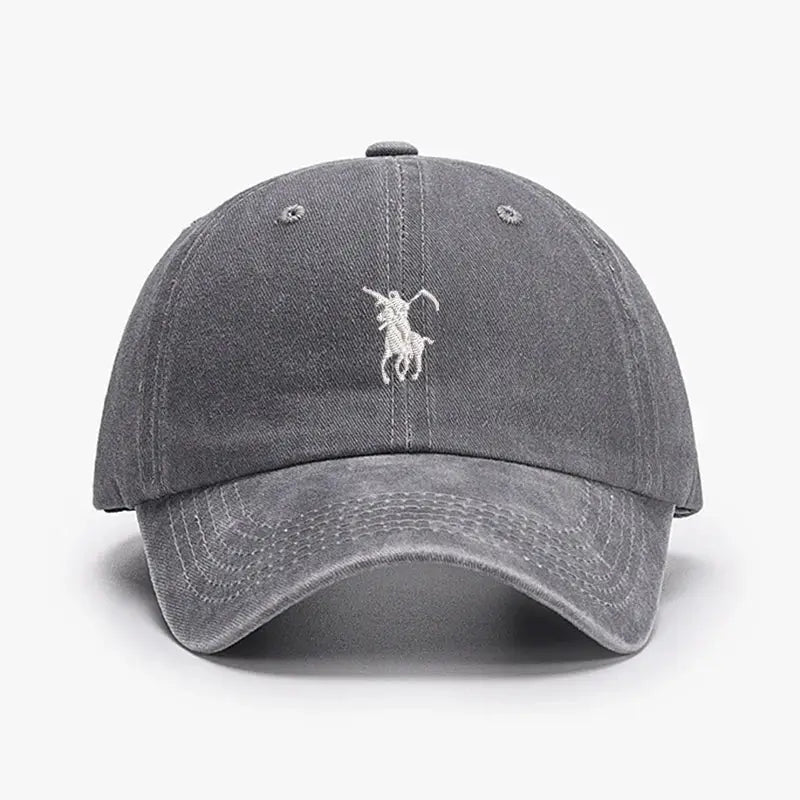 Grim Reaper Embroidered Baseball Cap For Men Women Soft Cotton Washed Adjustable Dad Hat