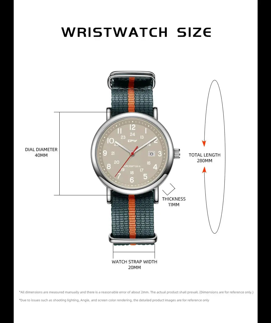 2026 TPW Field Watch with beige dial and fabric strap by Simples Market