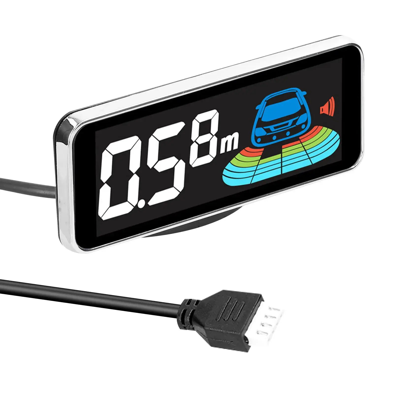 Car parking sensor LCD display for rear reversing radar system with four probes and USB connector