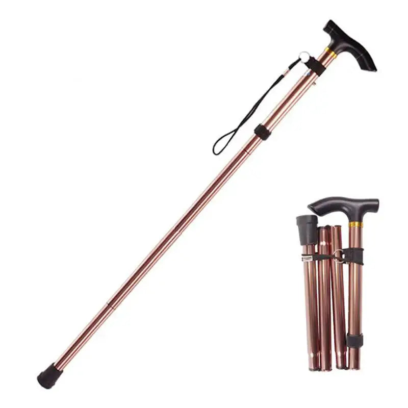 Copper telescopic folding trekking poles set of 4 by Simples Market