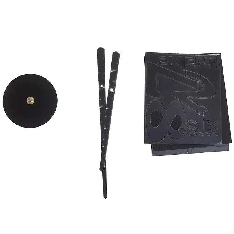 Simples Market 3D number wall clock DIY kit with round black base, black clock hands, and embossed-number panels