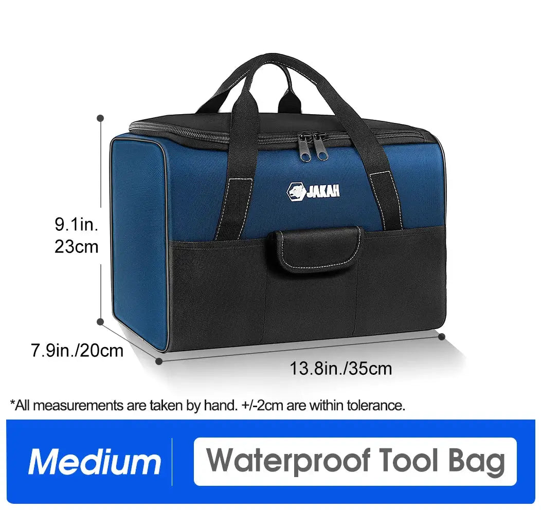Heavy Duty Polyester Tool Bag, blue with JAKN logo