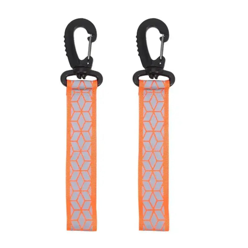 Reflective Straps Pendant Keychains 2Pcs For Outdoor Safety Night Running Cycling Backpack Lightweight Bright