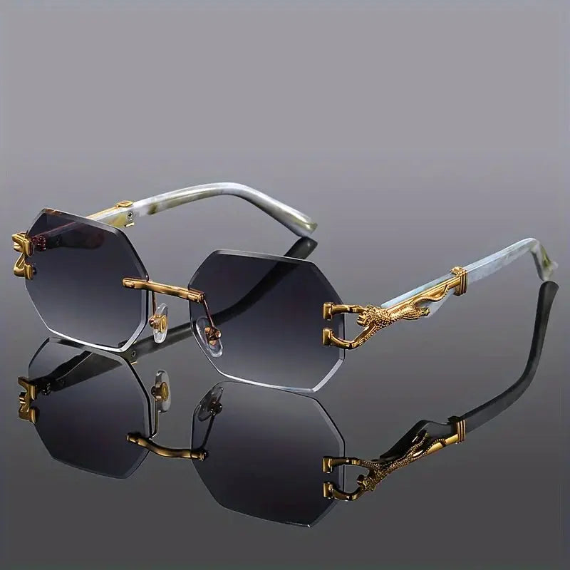 Geometric Leopard Print Sport Glasses For Women Lightweight And Durable Composite Frame Trendy Streetwear Sunglasses
