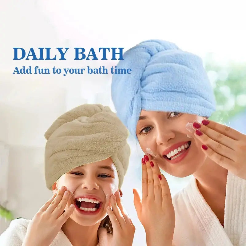 Microfiber Hair Towel Wrap For Women Shower Spa Head Turban Drying Hair Quick Dry Absorbent