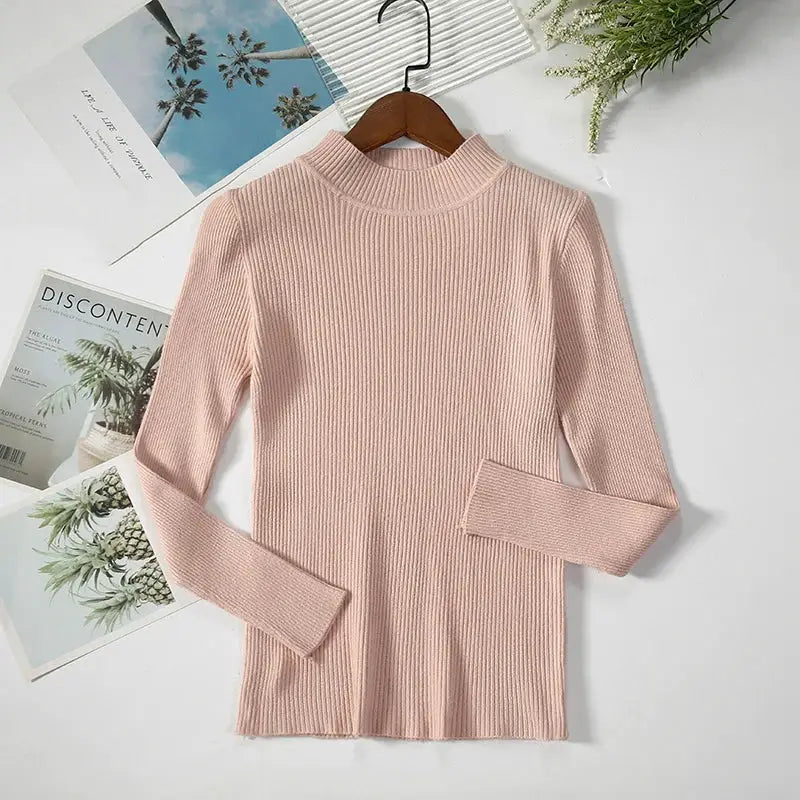 EverSoft Women Turtleneck Knitted Sweater Soft Cashmere Blend For Cozy Warmth In Autumn And Winter