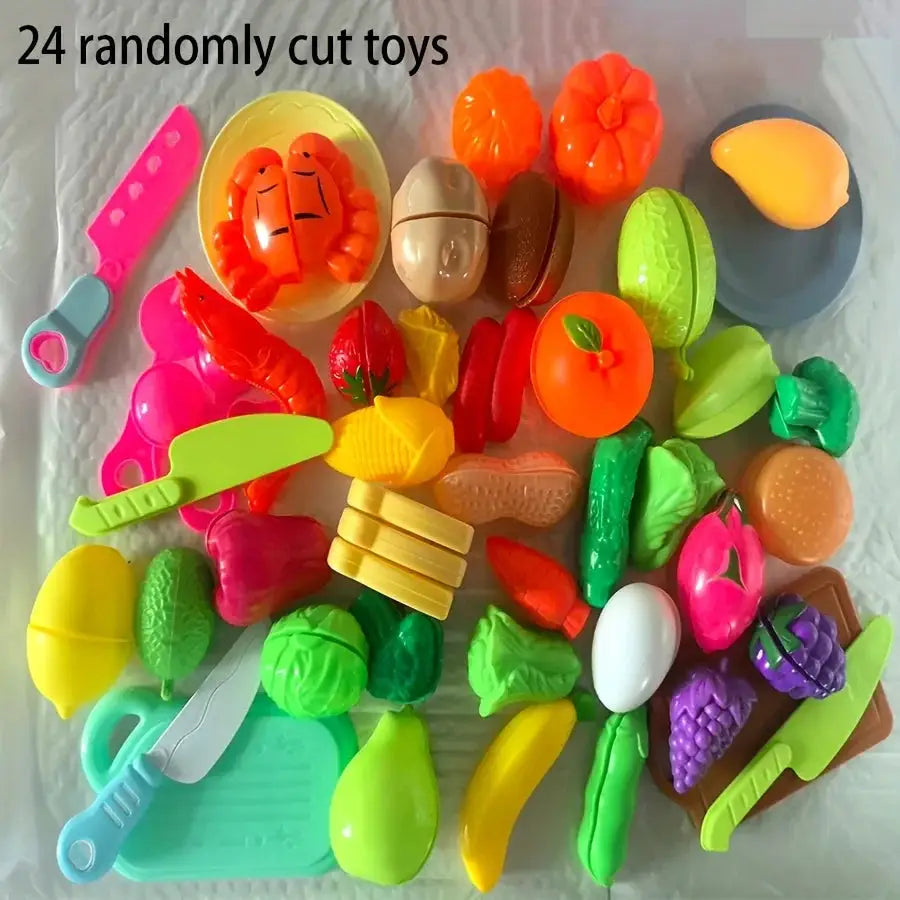 Fun Vegetable Cutting Toy Set For Kids Fruit And Vegetable Kitchen Playset Early Skill Development Ideal Holiday Gift