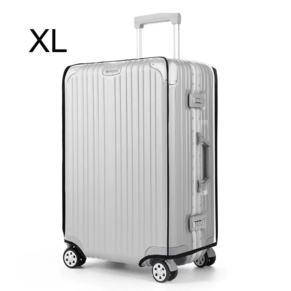 ClearGuard Transparent PVC Luggage Protective Cover Wear Resistant Shield For Travel And Easy Visual Identification
