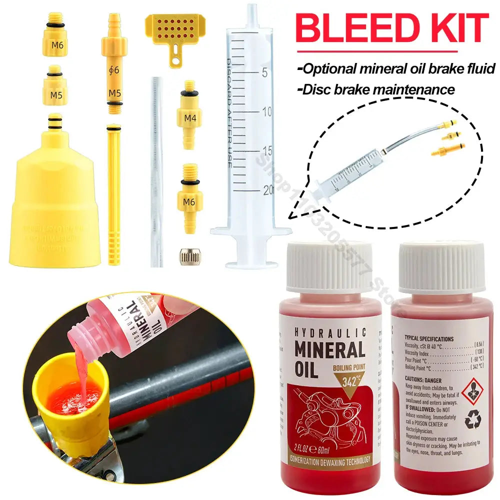 60-120ML Bicycle Brake Oil Bleed Kit For Shimano Tektro Avid MTB And Road Bikes Brake Repair Tool