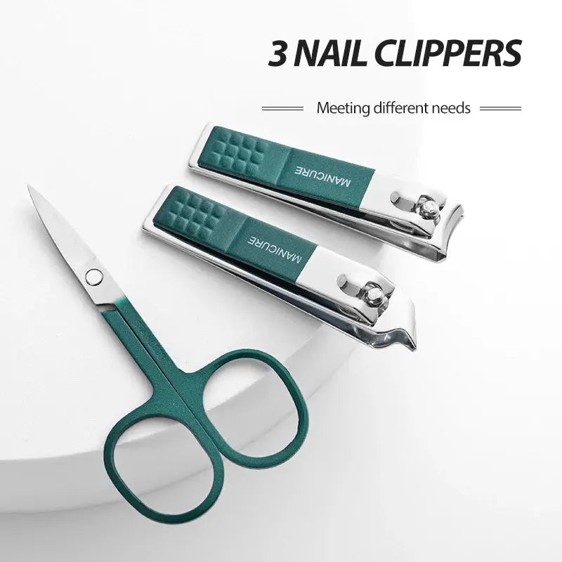 NailCraft 6 Piece Stainless Steel Nail Clipper Set With Bevel Edged Clippers For Manicure And Pedicure