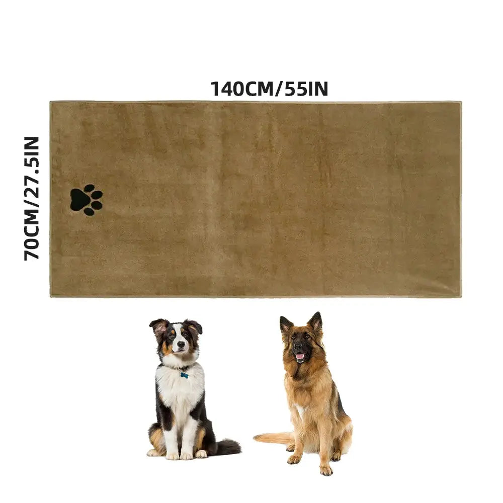 Three Size Options Microfiber Pet Bath Towel Embroidered Super Soft Absorbent for Cats and Dogs Grooming Supplies