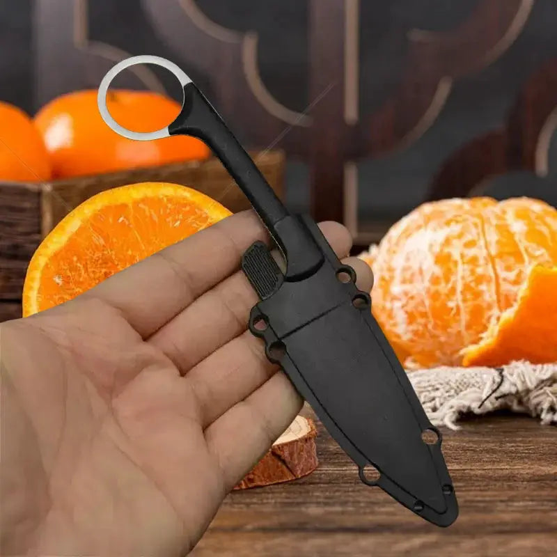 3P Portable Fruit Knife With Sleeve One Piece Stainless Steel Sharp Paring Knife For Fruit And Melon Cutting