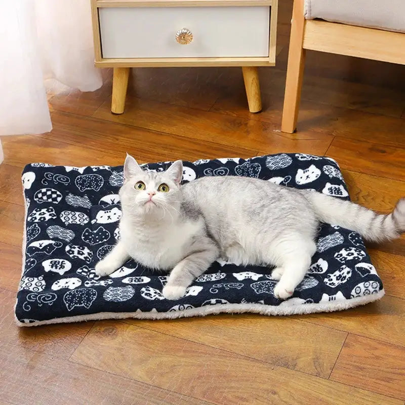 Thick Cat Mat With Breathable Flannel Soft Sleeping Pad For Small Dogs And Cats Winter Warm Cozy Cushion Blanket
