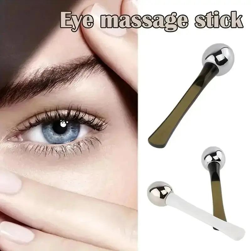 Eye Roller Massage Stick And Eye Cream Applicator Spatula Gold Alloy Facial Tool For Anti Wrinkle Skin Care