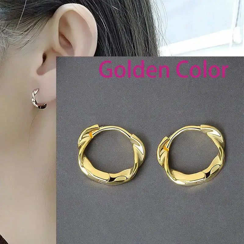 925 Sterling Silver Star Hoop Earrings For Women And Girls Trendy Original Hip Hop Style Jewelry Gift