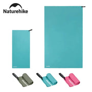Naturehike quick-drying microfiber towel set; 5-piece ultralight camping towels in teal, green and pink