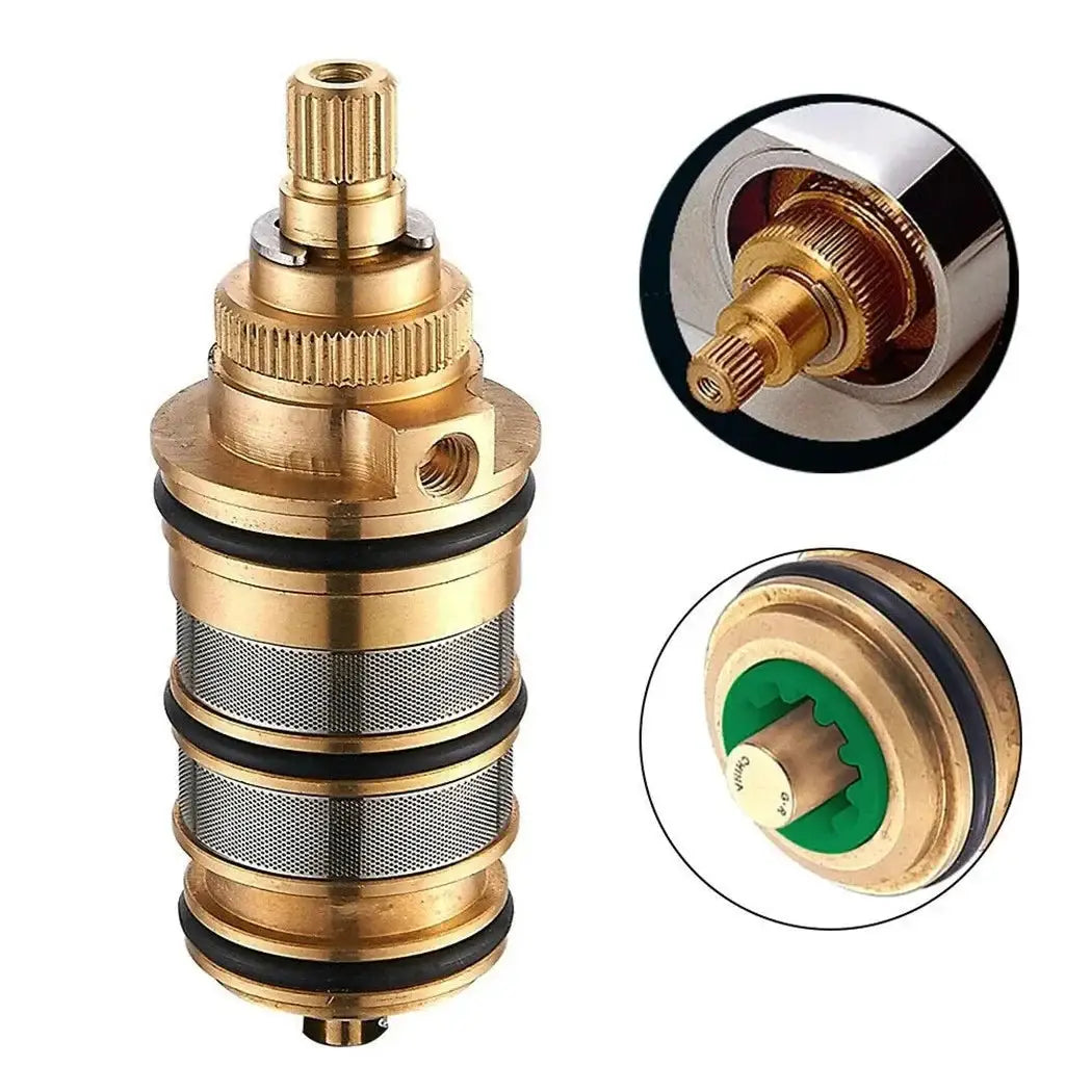 Brass thermostatic shower cartridge replacement valve for bathroom taps