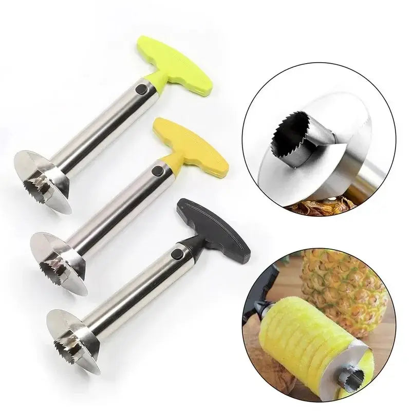 Stainless Steel Pineapple Slicer Peeler Cutter Parer Knife Kitchen Tool for Fresh Fruit Prep