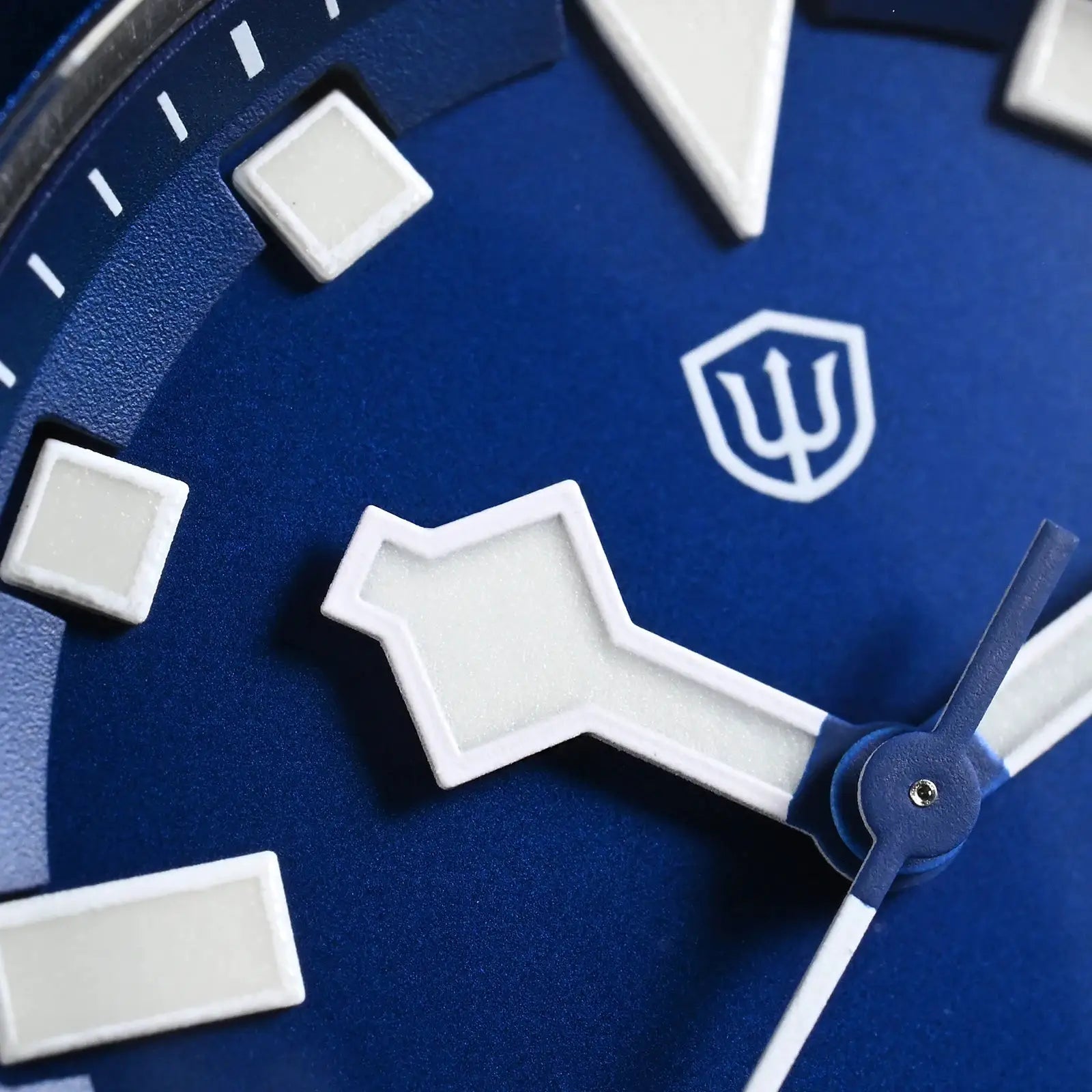 Watchdives WD1969 Pro 38mm blue dial watch with white square markers and Watchdives logo