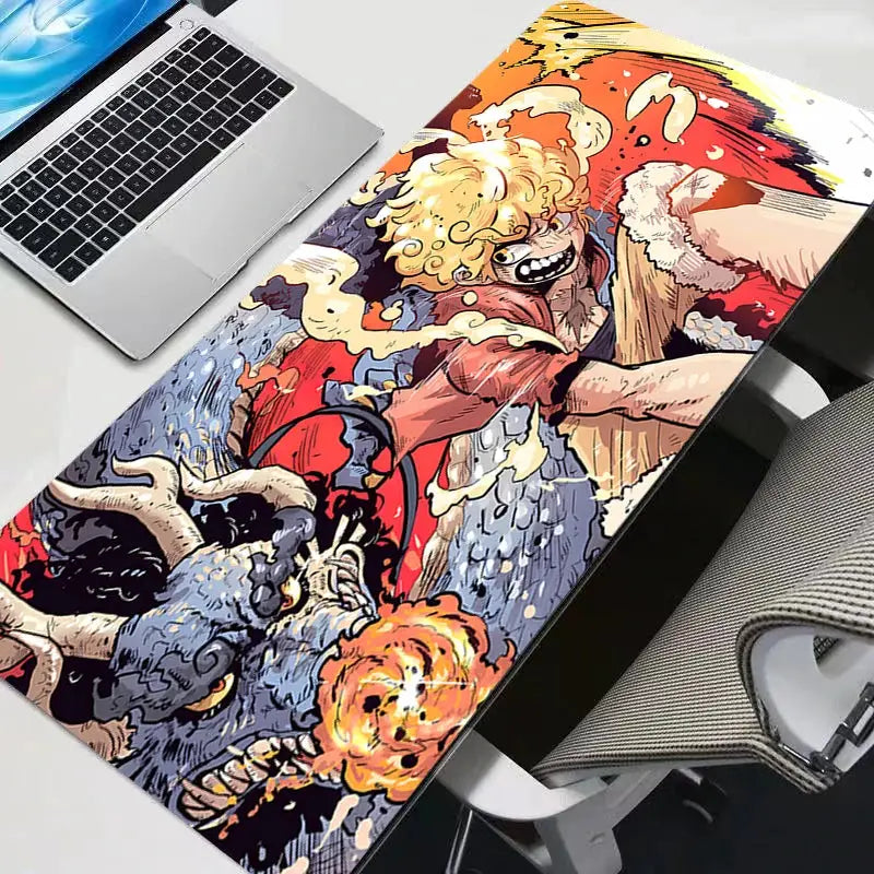 One Piece Monkey D Luffy Large Mouse Pad for PC Gaming Desk Mat Keyboard and Mouse Pad for CS GO and LOL