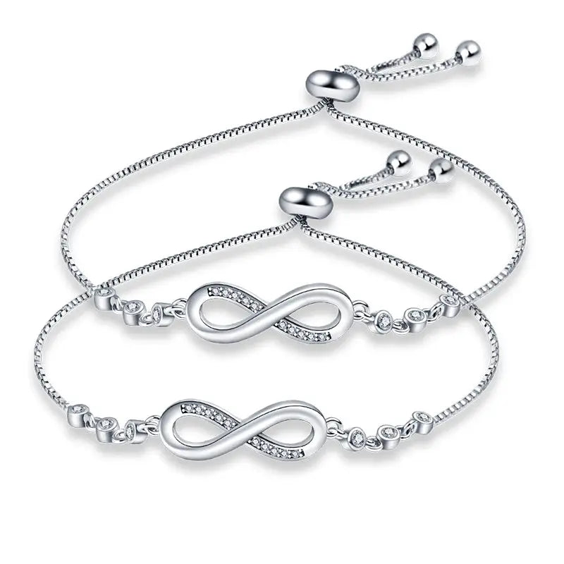 925 Sterling Silver Lucky Symbol Zircon Bracelet For Women Romantic Valentines Day Jewelry Gift Luxury