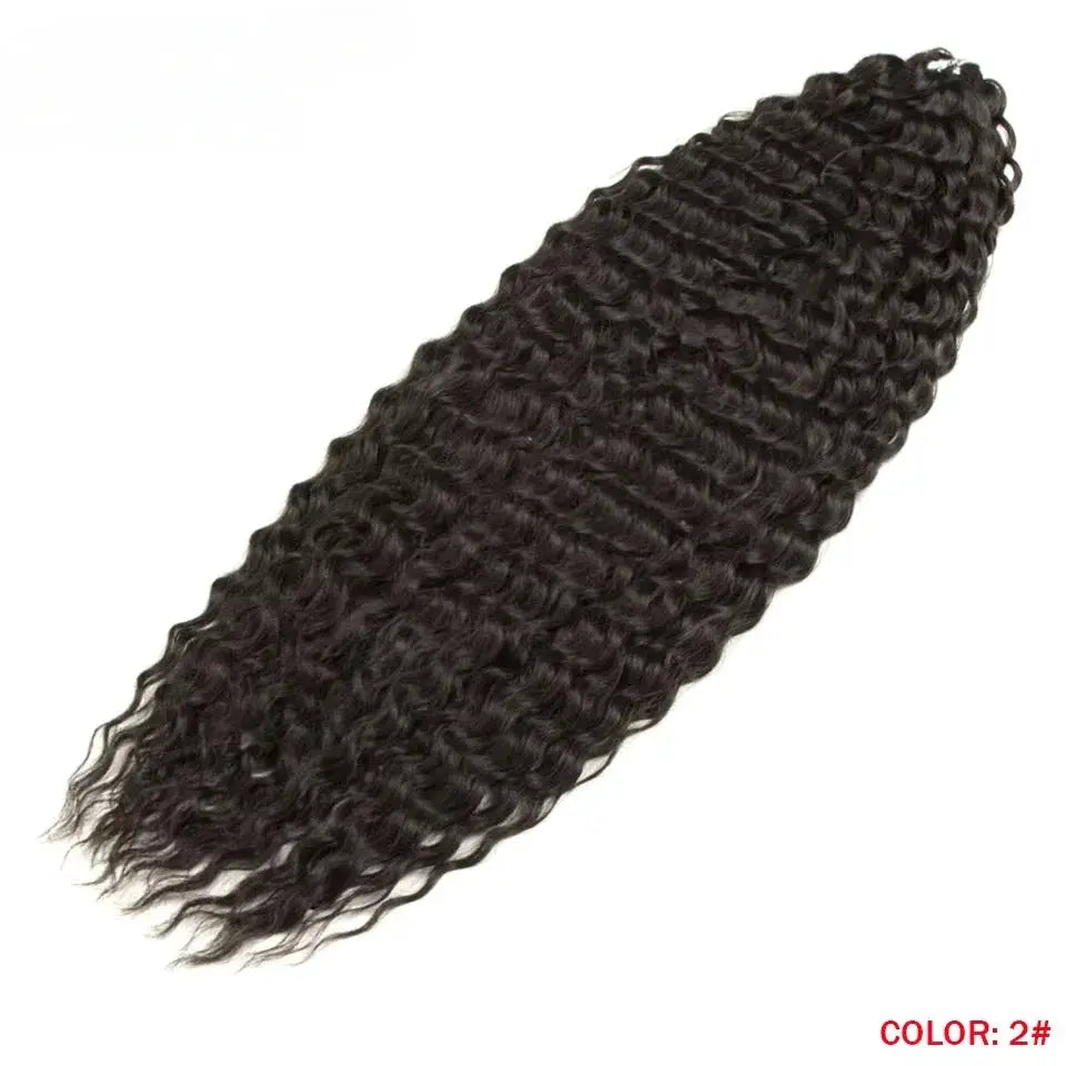 Ariel synthetic twist crochet hair extension, 22in, 300g, water wave curls, Color 2#