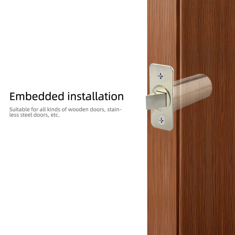 Embedded electric bolt lock for wooden door with stainless steel hardware; concealed access control