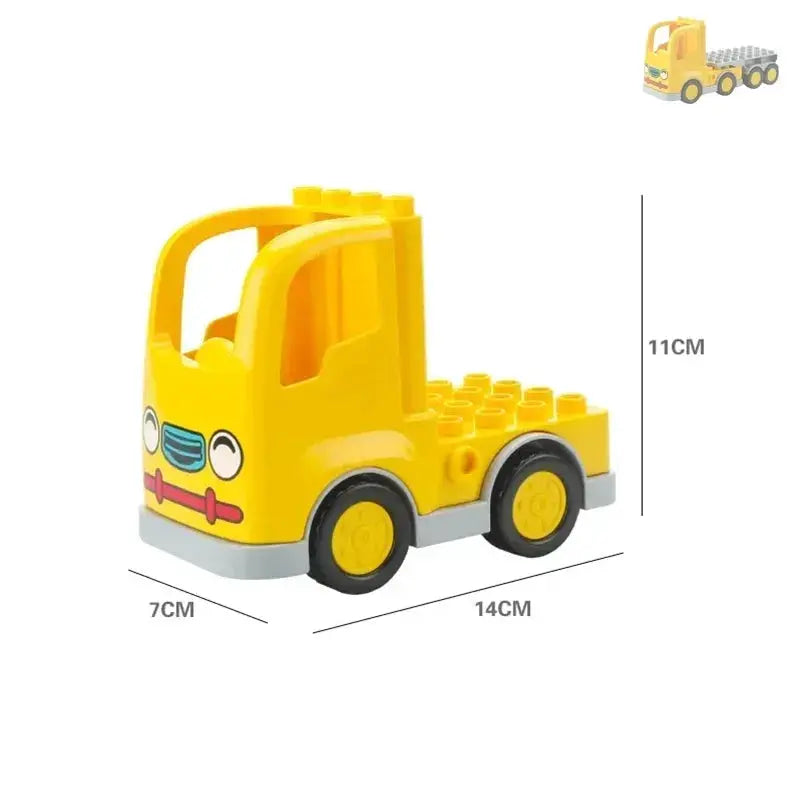 Big Building Blocks Accessories Compatible With Large Bricks Educational Toy Set For Kids Trucks Cars City Traffic