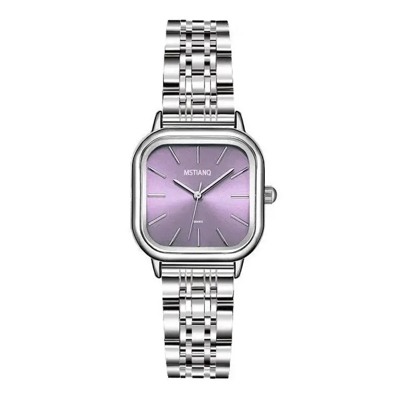 Top Brand Women Quartz Wristwatch With Steel Alloy Band Square Case An Elegant Gift For Any Occasion