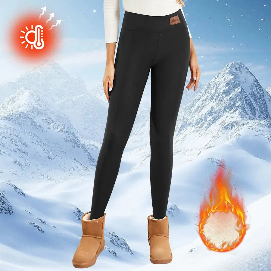 CozyNest Fleece Leggings For Women High Waisted Thermal Tights With Tummy Control For Winter Warmth