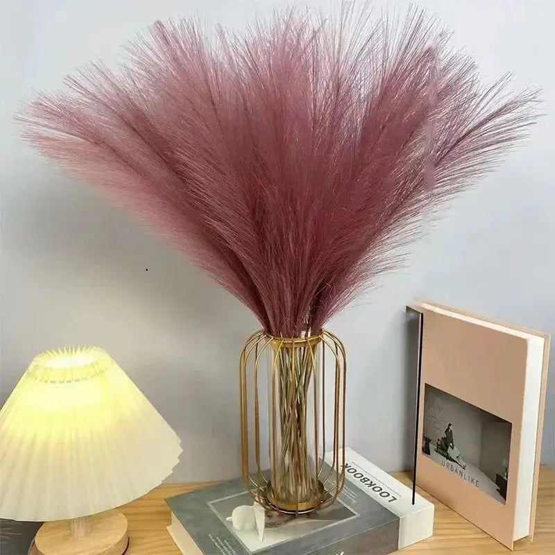 10 Pcs Artificial Pompous Grass Branches Fluffy Stems Vase Filler For Boho Home Decor And Floral Arrangements