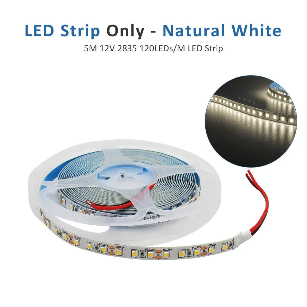 12V LED Strip SMD 2835 Warm White Flexible Tape Light 120 LED Per Meter 240 LED Per Meter Available in 1M 2M 3M 4M 5M