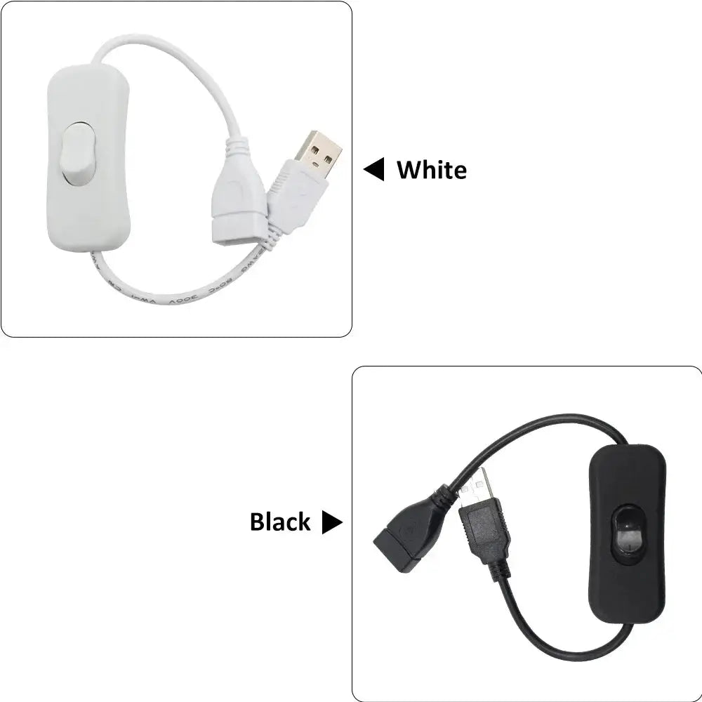 30cm USB Extension Cable With Switch For Lamps And USB Devices Long Life Power Cord