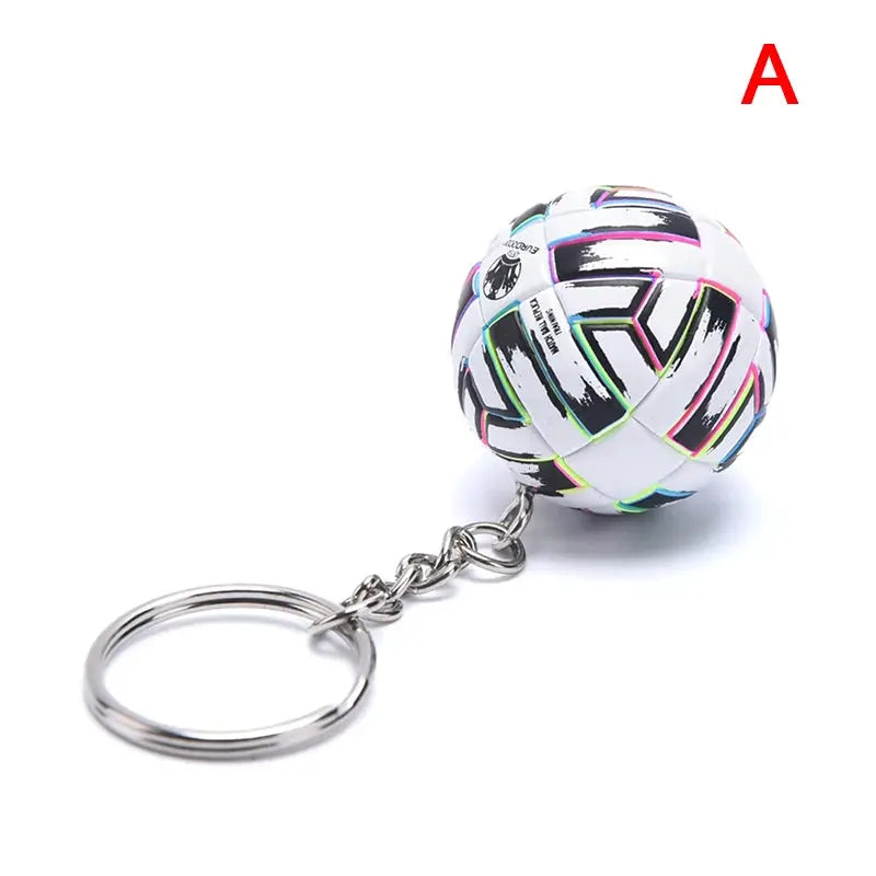 PU Leather 3D Soccer Football Keychain For Men Women Bag Pendant Gift