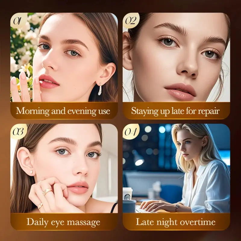 Sadoer Snake Venom Peptide Caffeine Massaging Eye Cream For Anti Wrinkle Dark Circles Anti Aging Moisturizing Skin Care