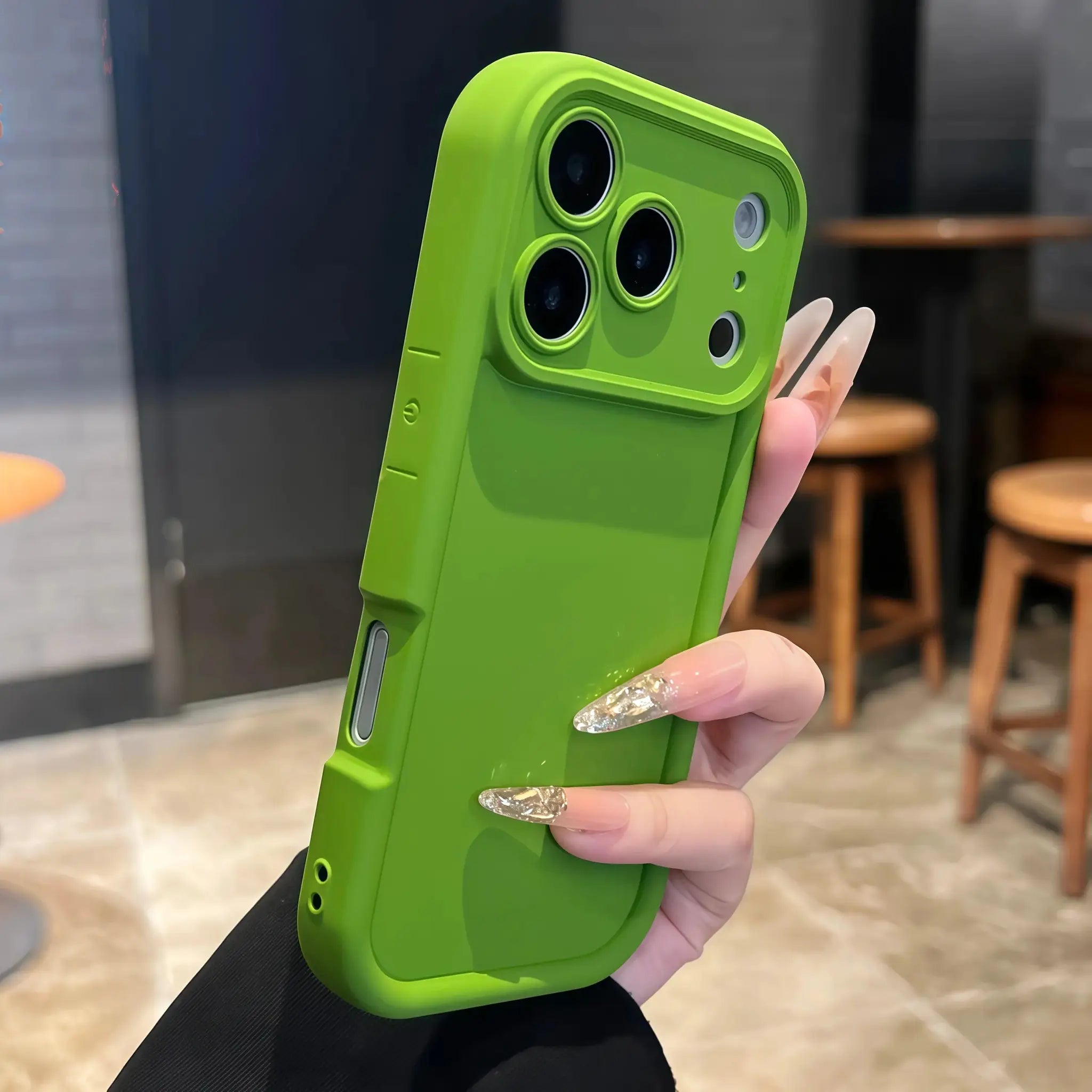 Pure Colour Thickened Shockproof Case for iPhone 11 Through 17 Pro Max and Air Series with TPU Drop Protection