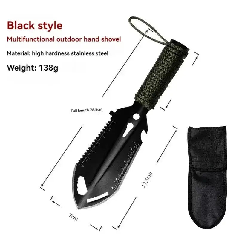 Six In One Folding Military Shovel Engineer Shovel For Camping Outdoors Survival Multi Tool Pickaxe Saw Hex Wrench
