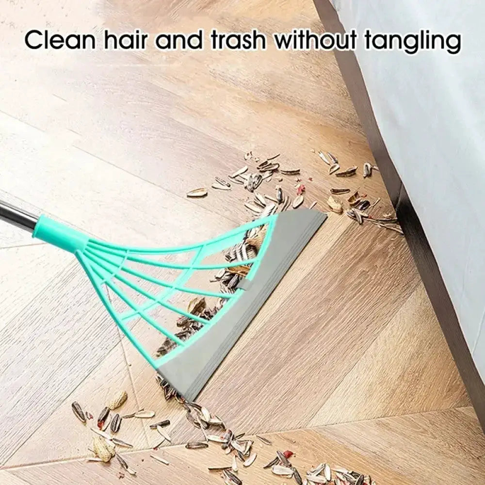 Simples Market silicone window and floor cleaning broom squeegee, teal-green head